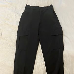Black Cargo Joggers